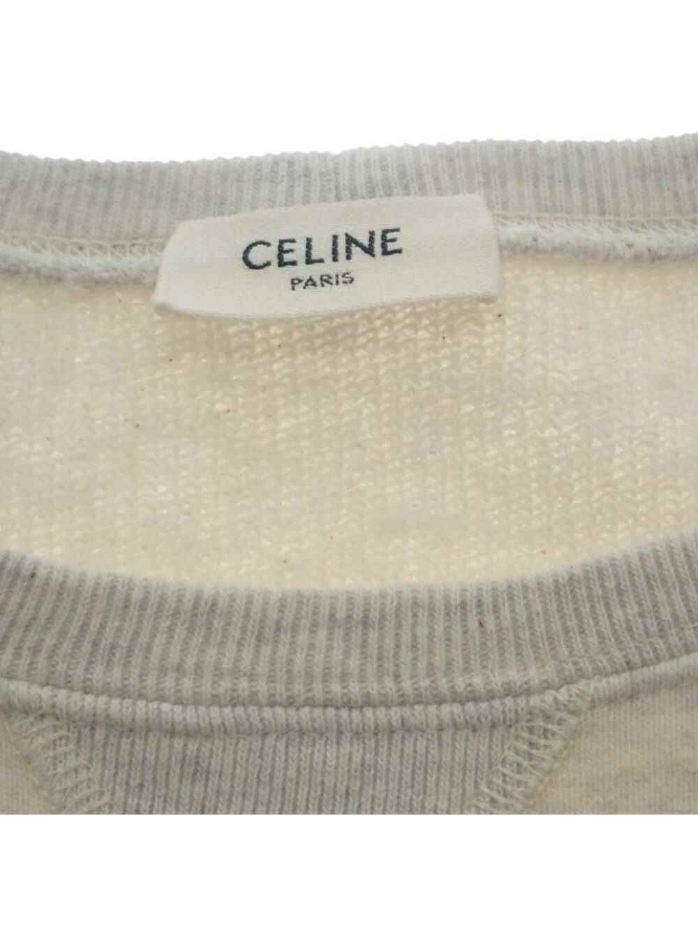 Celine S Logo Sweat Cotton Gray Top Trainer Casual - Picture 4 of 8